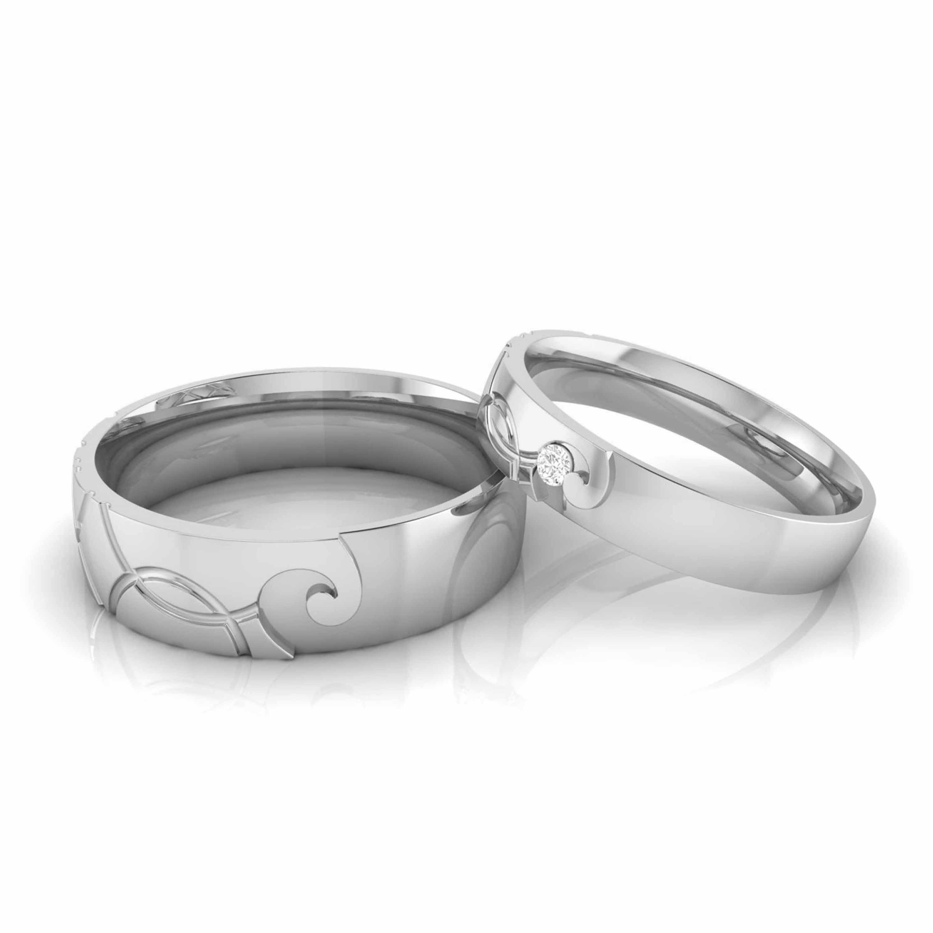 Platinum Rings for Couples with Single Diamonds JL PT 590 | Love Bands |  Couple wedding rings, Couple ring design, Engagement rings couple